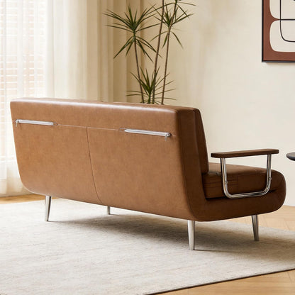 Convertible Sofa Bed Chair – Space-Saving Faux Leather Sleeper with Adjustable Backrest